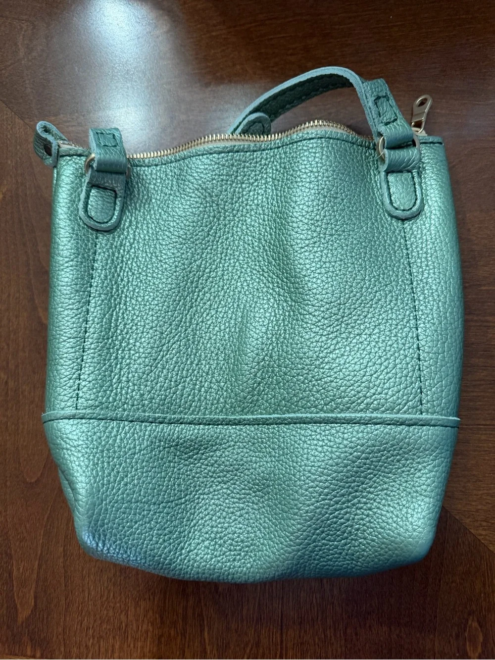 Portland Leather Goods Festival Crossbody Purse in Beetle - Picture 2 of 3